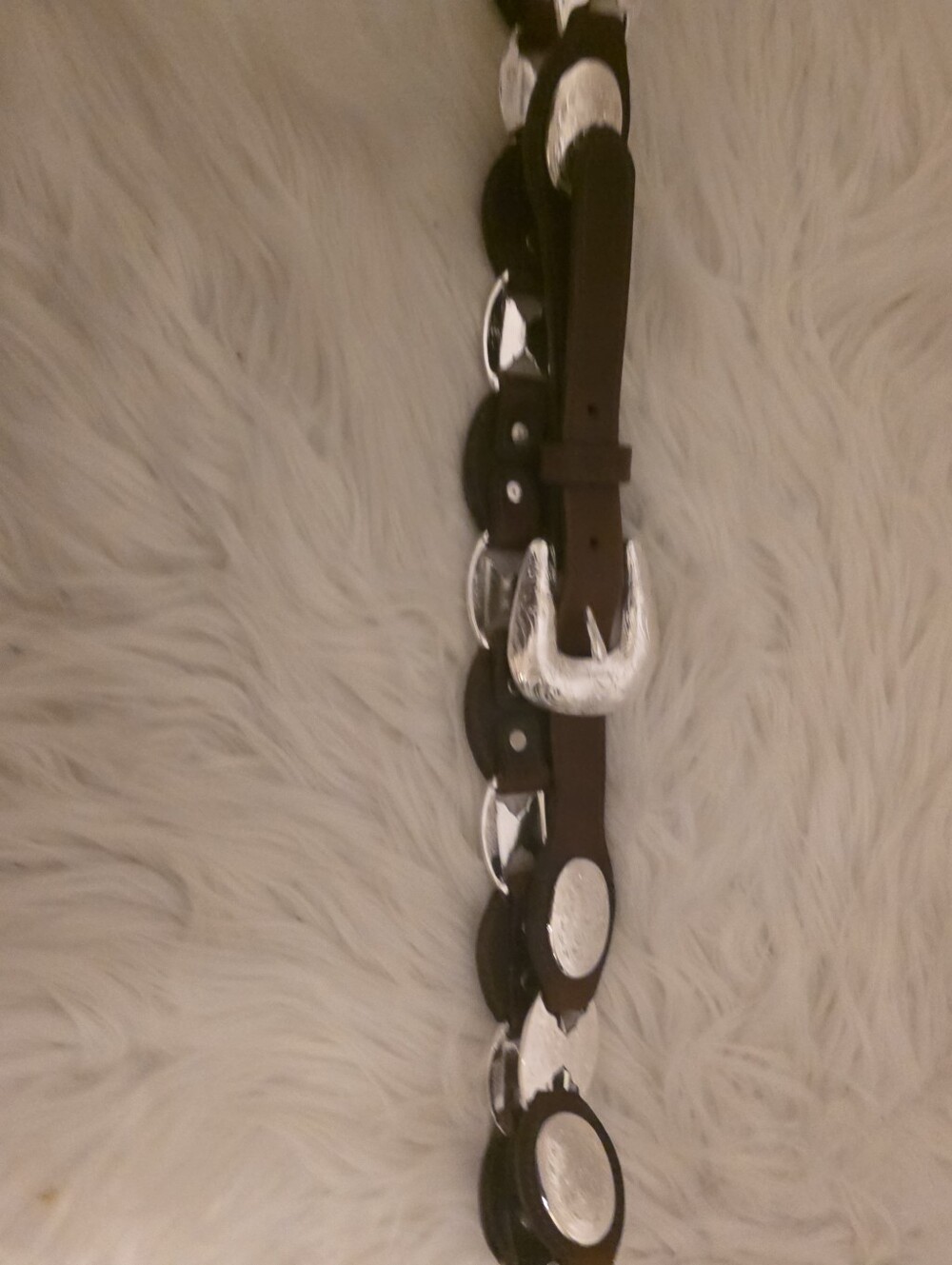 Vintage Tony Lama Silver Concho Belt - Picture 5 of 5